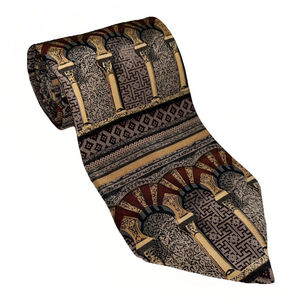 UNICEF Silk Tie Moorish Mosque Cordova Spain Design 4” Wide Made in USA